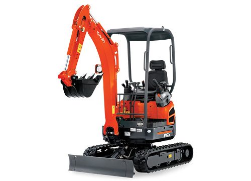 Mini-pelle de 1,7 tonne sur chenilles